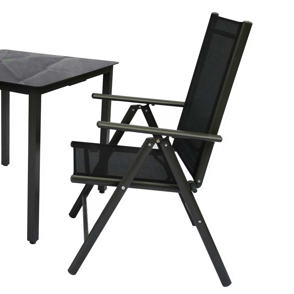 Sitzgruppe Garten Gartentischgruppe - zwei Stühle mit hoher Lehne (dreiteil günstig online kaufen