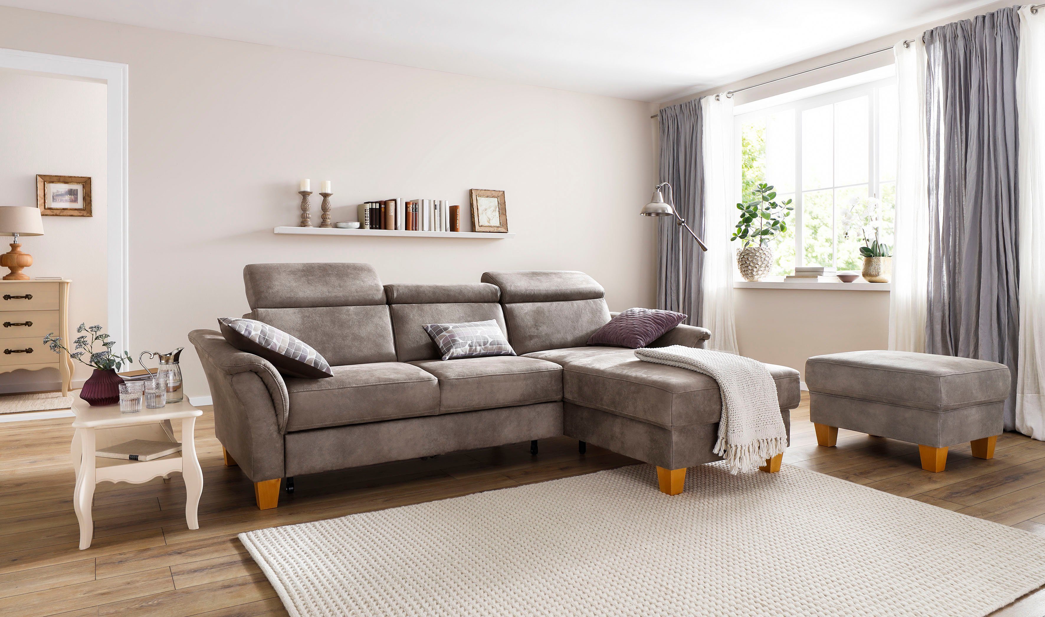 Home affaire Ecksofa Conville L-Form, Federkern, günstig online kaufen