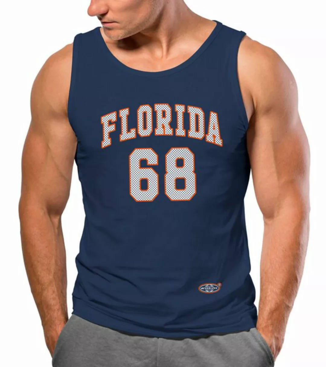 Neverless Tanktop Herren Tank-Top Print Florida 86 Trikot College Style Bas günstig online kaufen