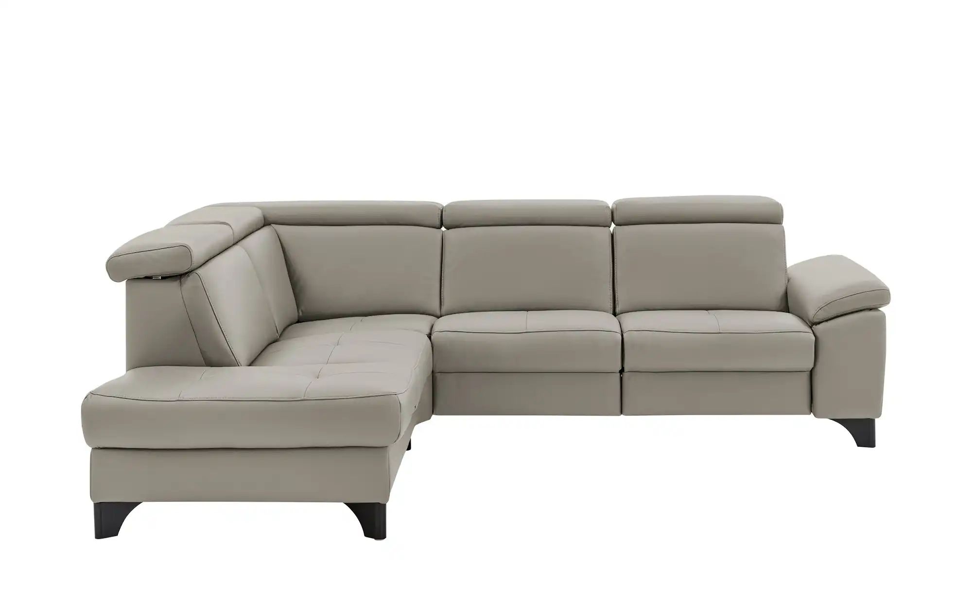 meinSofa Ecksofa Echtleder Linda ¦ grau ¦ Maße (cm): B: 261 H: 98 T: 209 Po günstig online kaufen