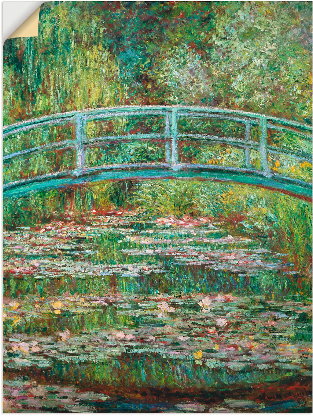 Artland Wandbild "Japanische Brücke. 1899.", Gewässer, (1 St.), als Leinwan günstig online kaufen