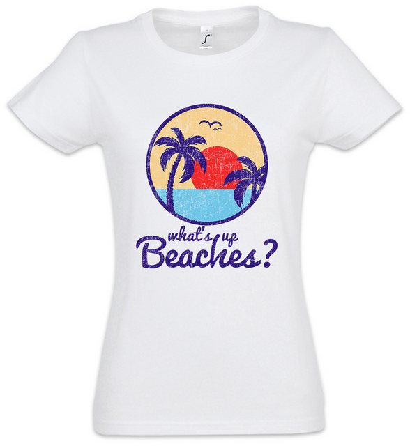 Urban Backwoods Print-Shirt What's Up Beaches II Damen T-Shirt Surfer Surfe günstig online kaufen