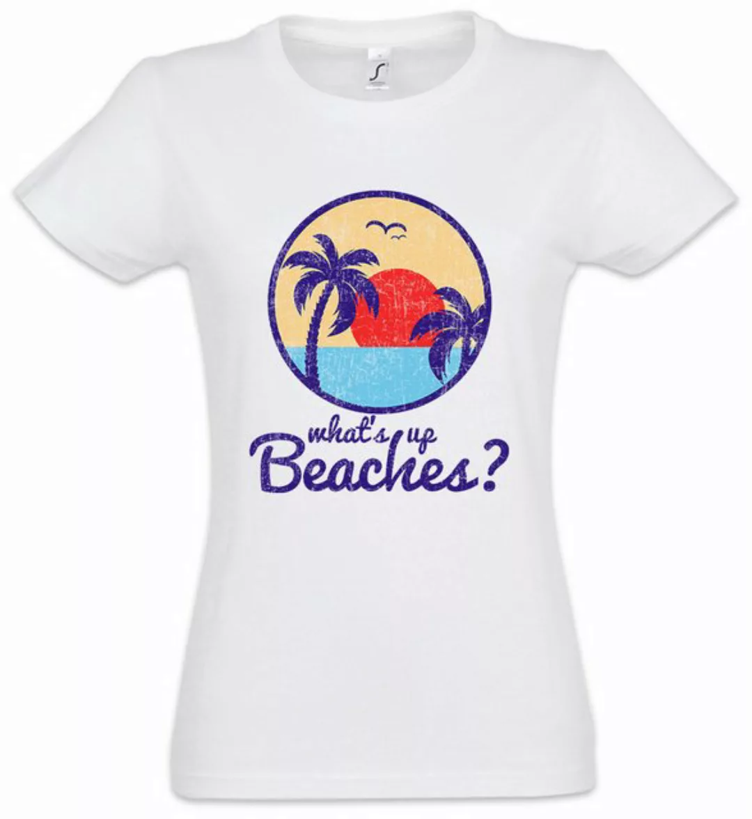 Urban Backwoods Print-Shirt What's Up Beaches II Damen T-Shirt Surfer Surfe günstig online kaufen