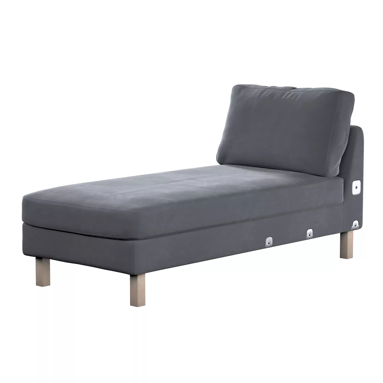 Bezug für Karlstad Recamiere Zustellsofa, kurz, anthrazit, Bezug für Karlst günstig online kaufen