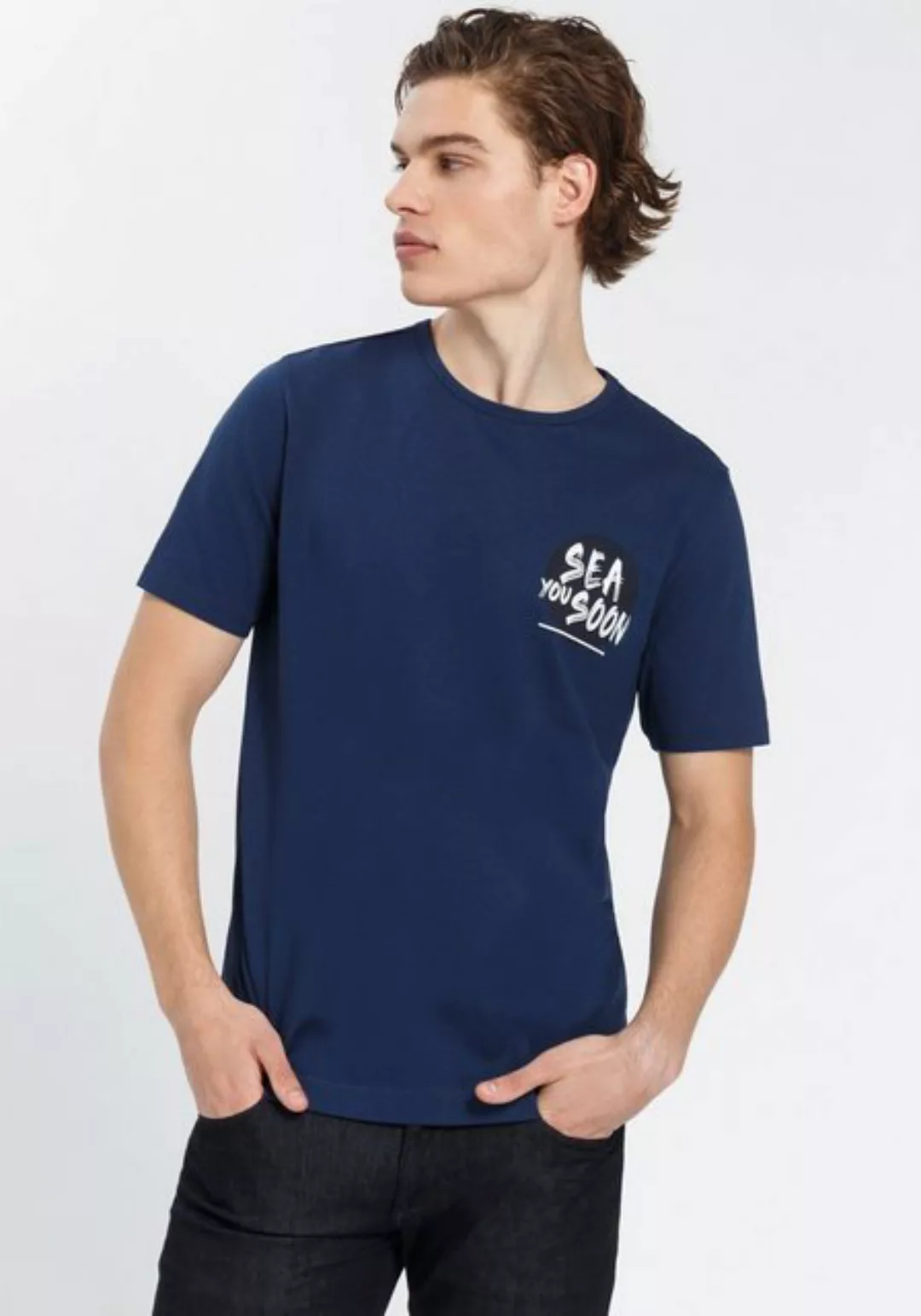 OLYMP T-Shirt mit Logoprint günstig online kaufen