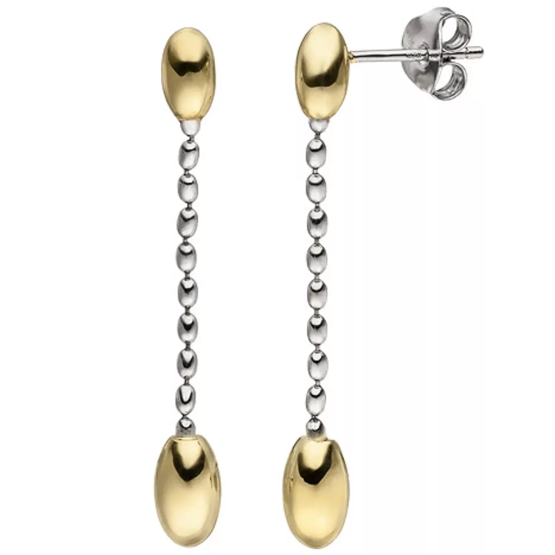 SIGO Ohrhänger 925 Silber bicolor vergoldet Ohrringe Ohrstecker günstig online kaufen