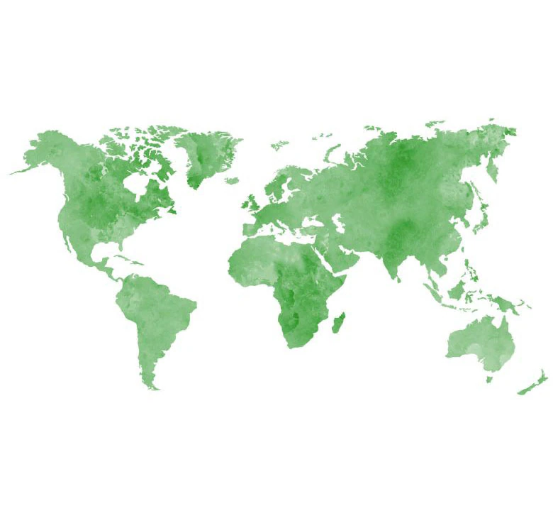 Wall-Art Wandtattoo "Grüne Weltkarte Bilderrahmen", (1 St.), selbstklebend, günstig online kaufen