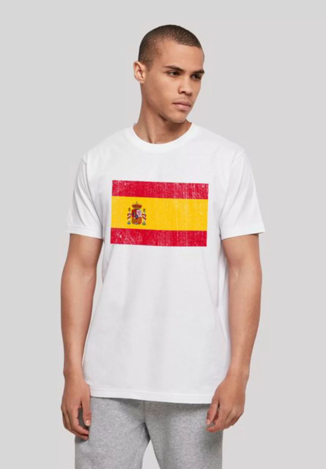 F4NT4STIC T-Shirt "Spanien Flagge Spain distressed", Print günstig online kaufen