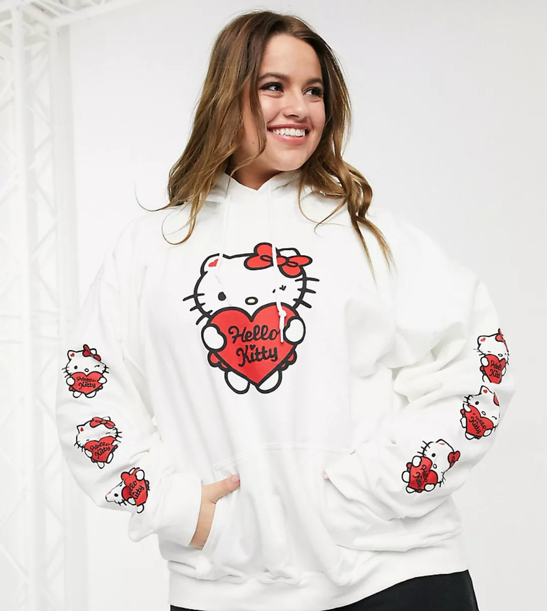 New Girl Order Curve x Hello Kitty – Oversize-Kapuzenpullover mit Grafik an günstig online kaufen