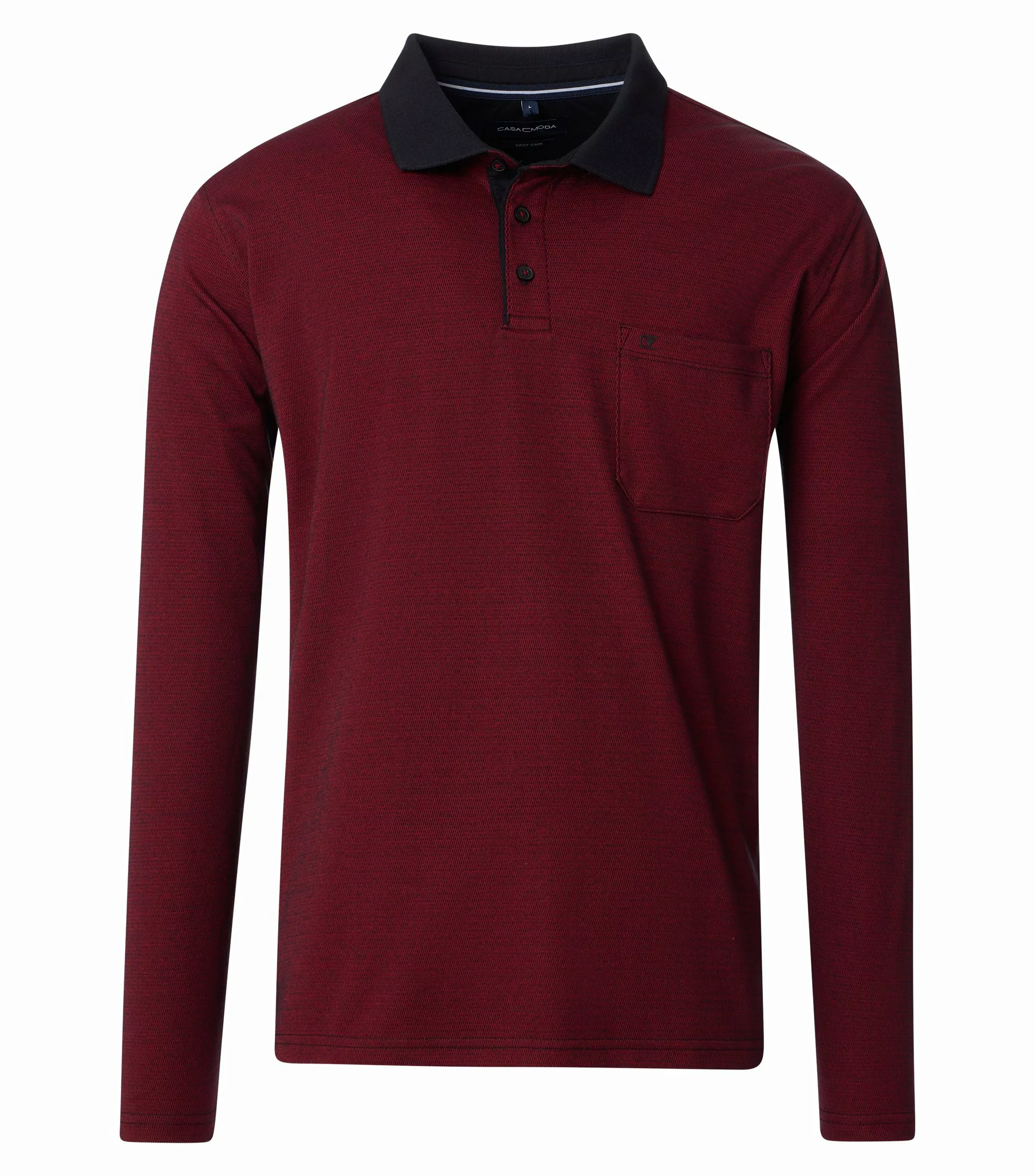 CASAMODA Langarm-Poloshirt "CASAMODA Polo-Shirt Langarm gestreift" günstig online kaufen