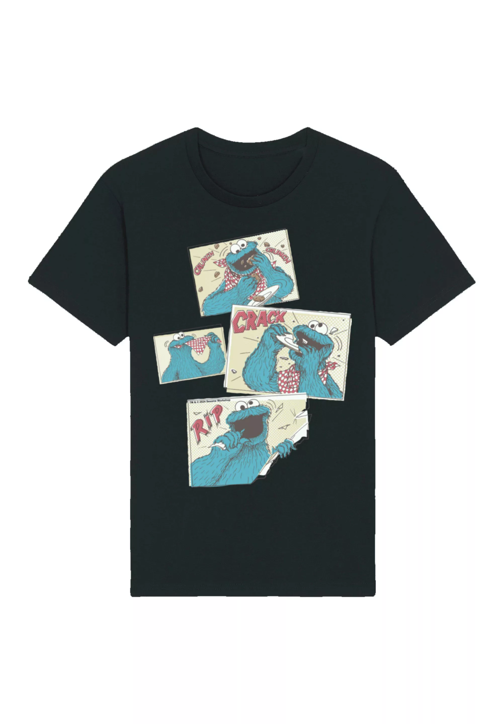 F4NT4STIC T-Shirt "Sesamstraße Cookie Monster Crunch Crack Rip", Premium Qu günstig online kaufen