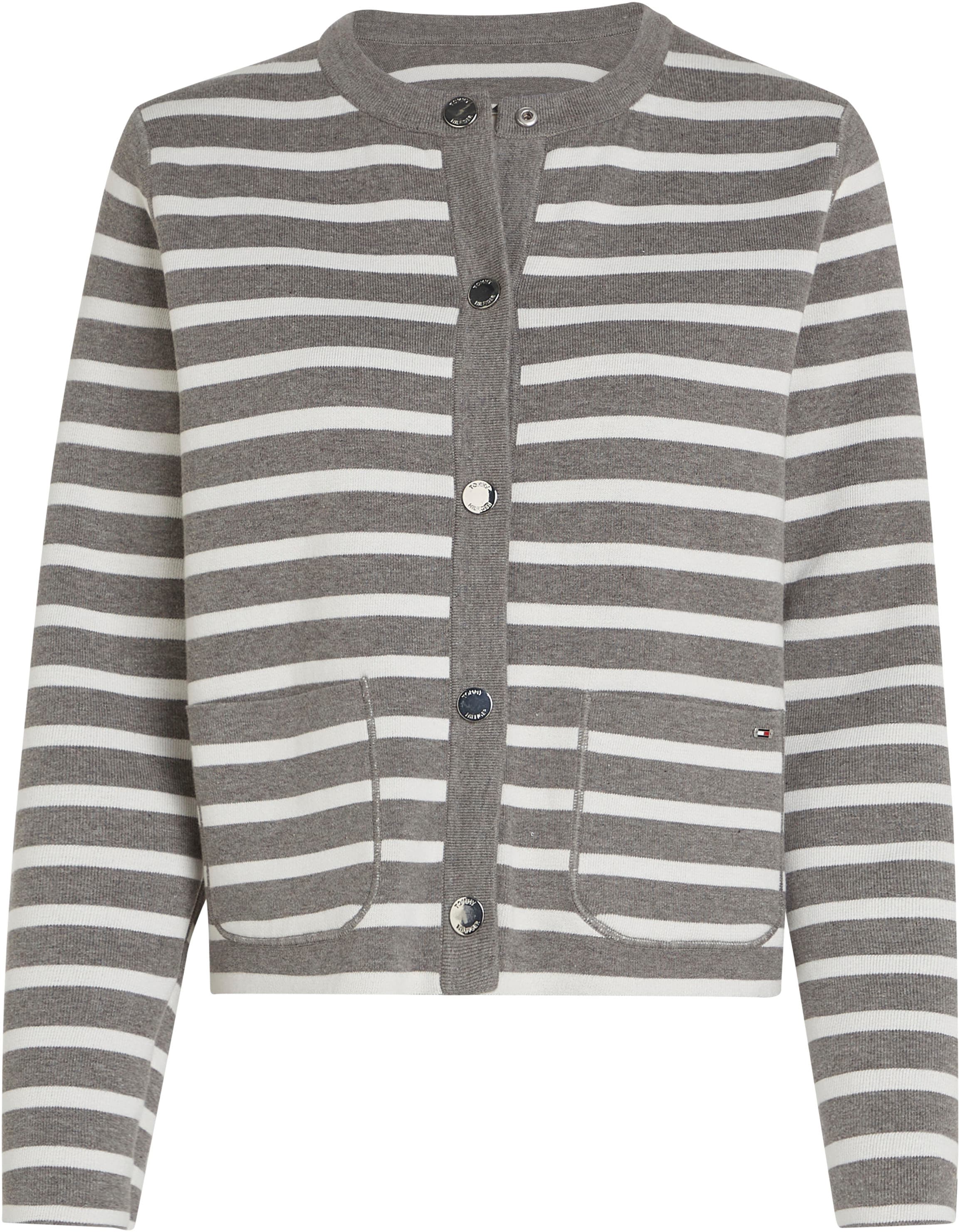 Tommy Hilfiger Strickjacke CO JERSEY STCH REVERSIBLE CARDI verschiedene Tra günstig online kaufen