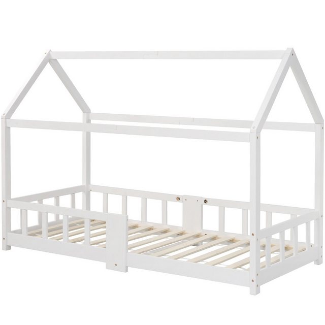 Gotagee Kinderbett Holzbett Rausfallschutz Hausbett Gästebett Tafel 90x200c günstig online kaufen