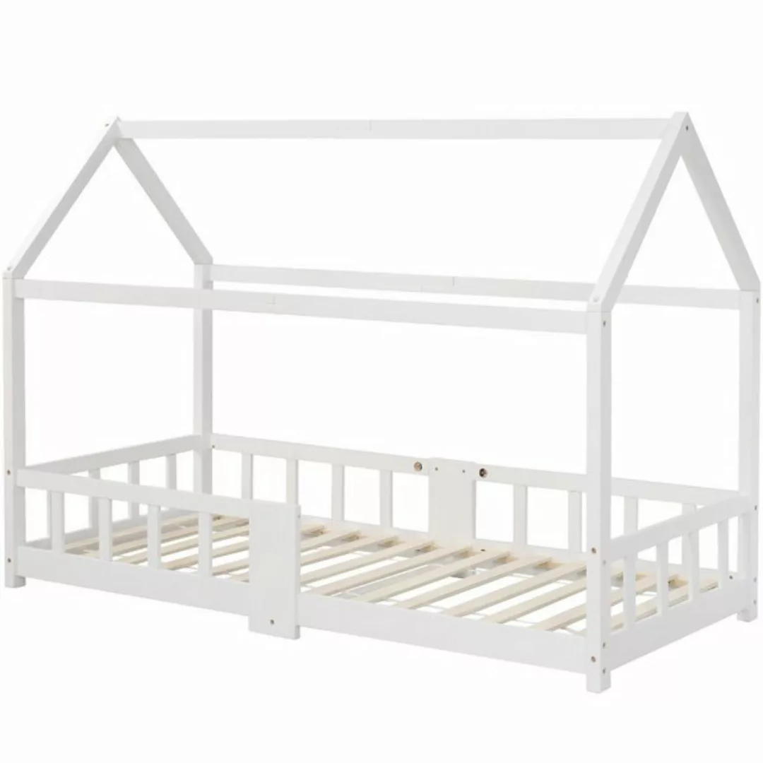 Gotagee Kinderbett Holzbett Rausfallschutz Hausbett Gästebett Tafel 90x200c günstig online kaufen