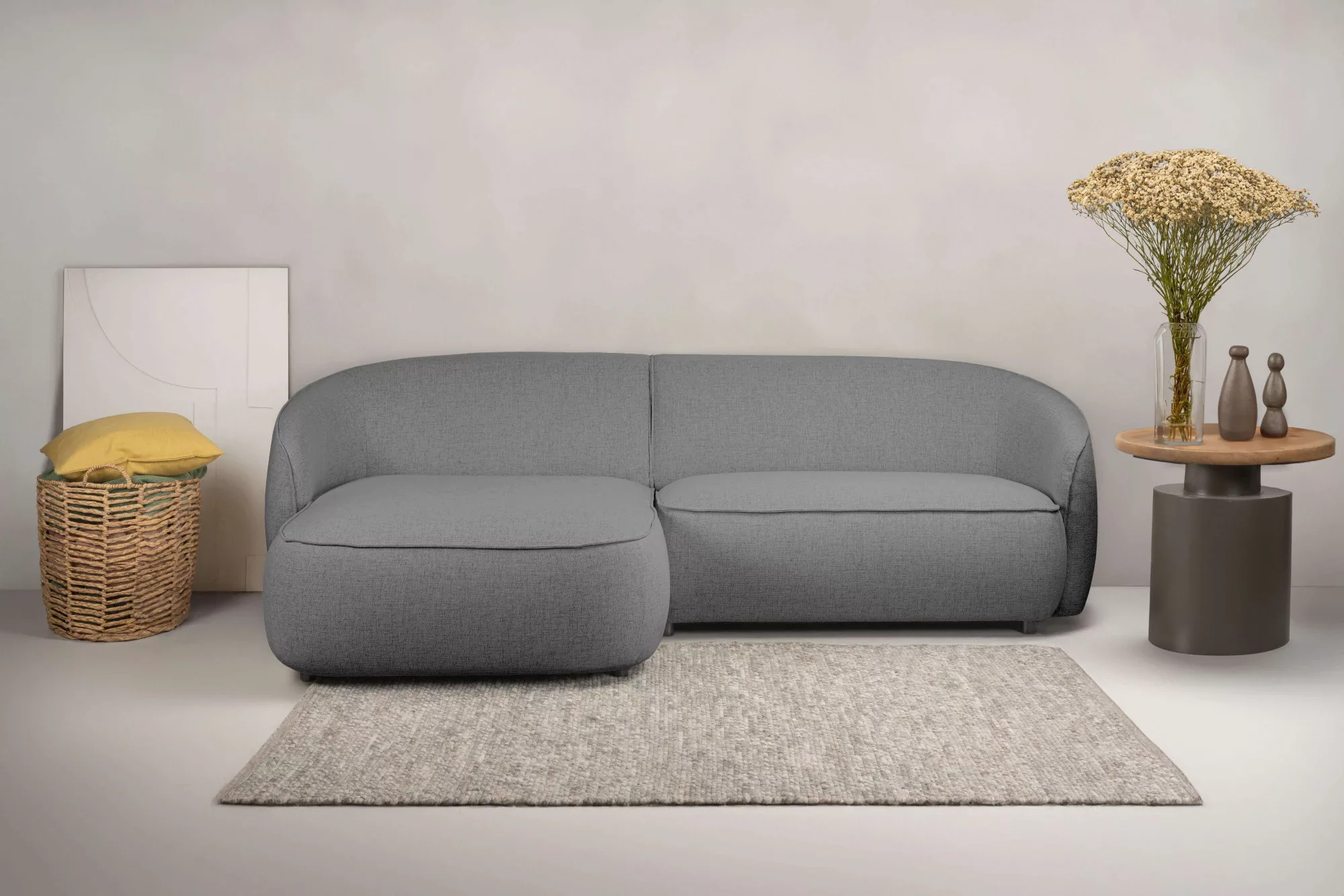 INOSIGN Ecksofa "Cosigo", Breite 246 cm, 2 Chenille-Stoffe zur Auswahl, mit günstig online kaufen