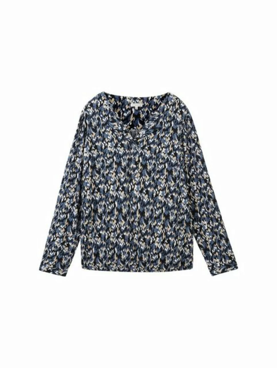 TOM TAILOR Langarmbluse Bluse mit Allover-Print günstig online kaufen