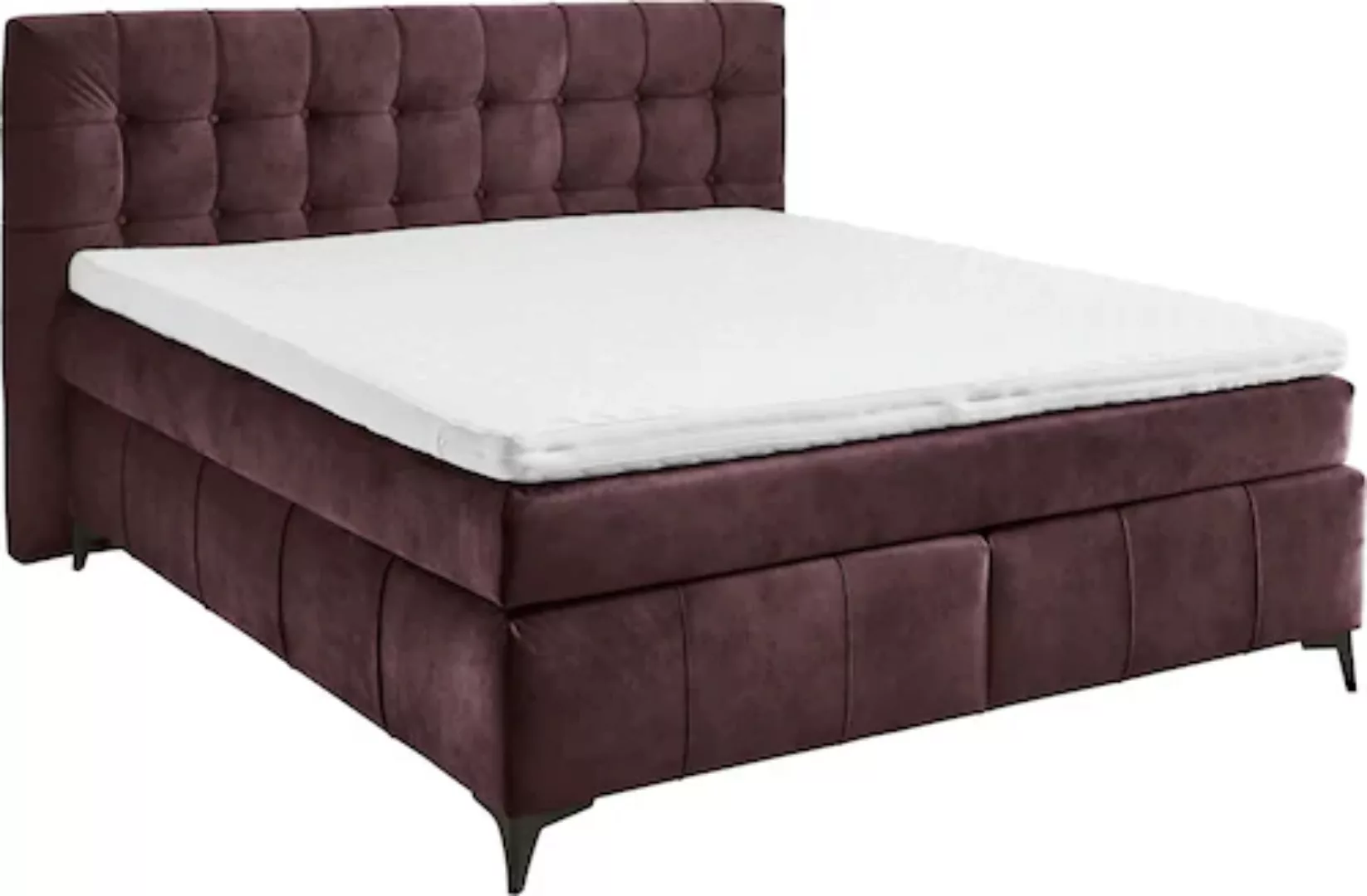 ED EXCITING DESIGN Boxspringbett »Oregon«, inkl. Duo-Matratze - Kokosmatte, günstig online kaufen
