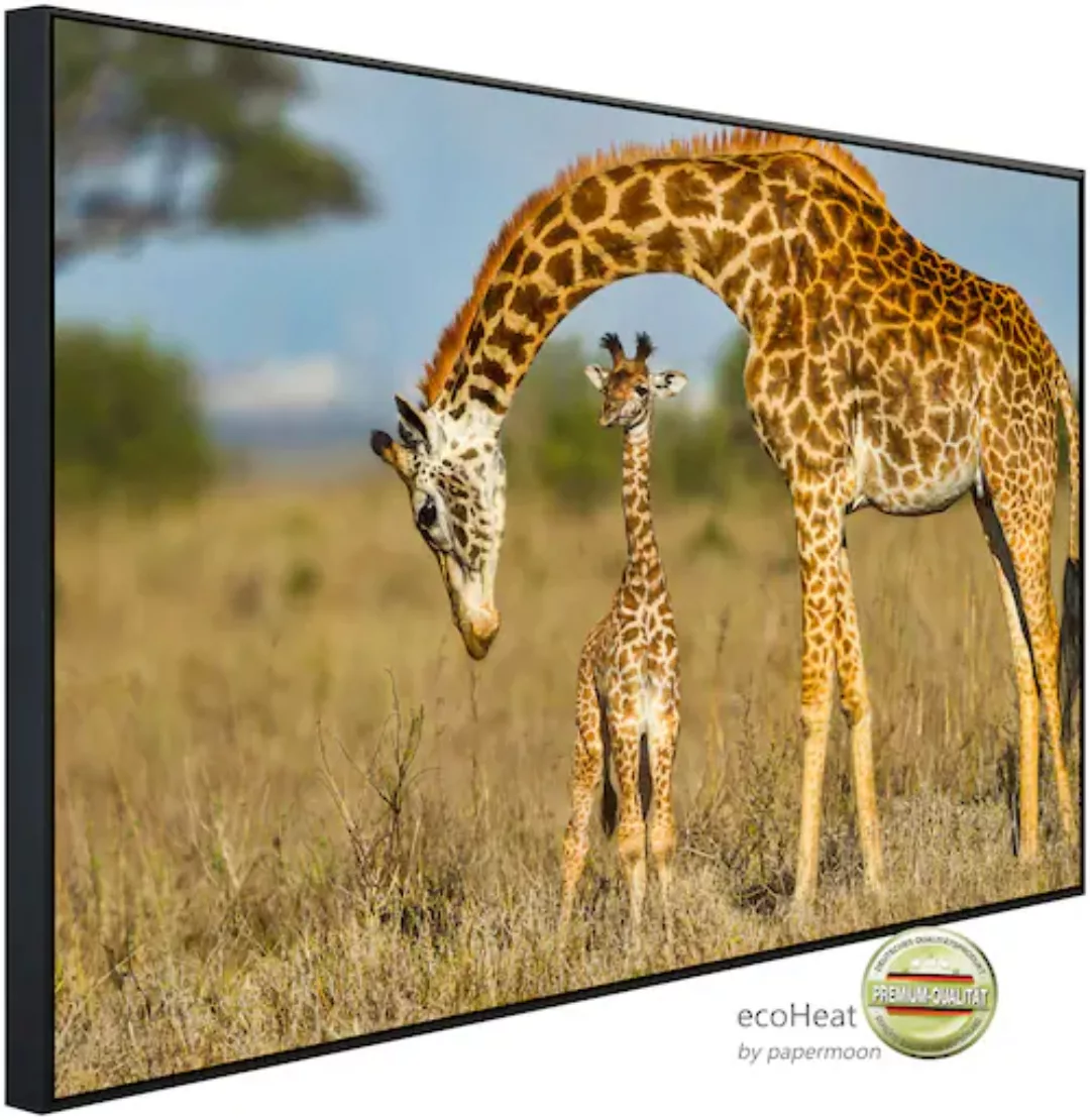 Papermoon Infrarotheizung »Massai Giraffe, die Baby schützt«, sehr angenehm günstig online kaufen