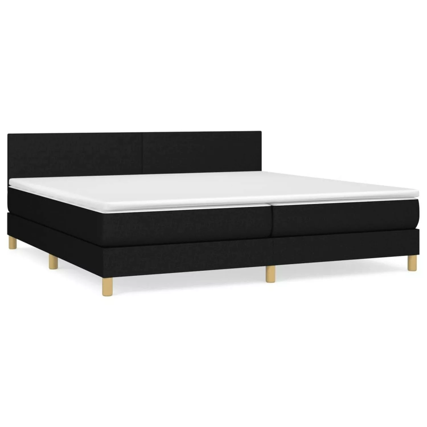 vidaXL Boxspringbett mit Matratze Schwarz 200x200 cm Stoff1373155 günstig online kaufen