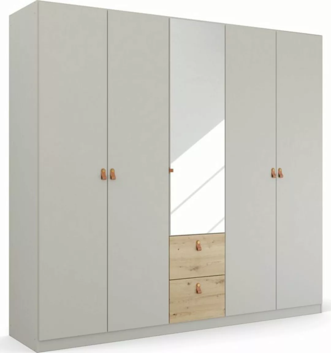 rauch Drehtürenschrank Homey by Quadra Spin mit cognacbraunen Ledergrifflas günstig online kaufen