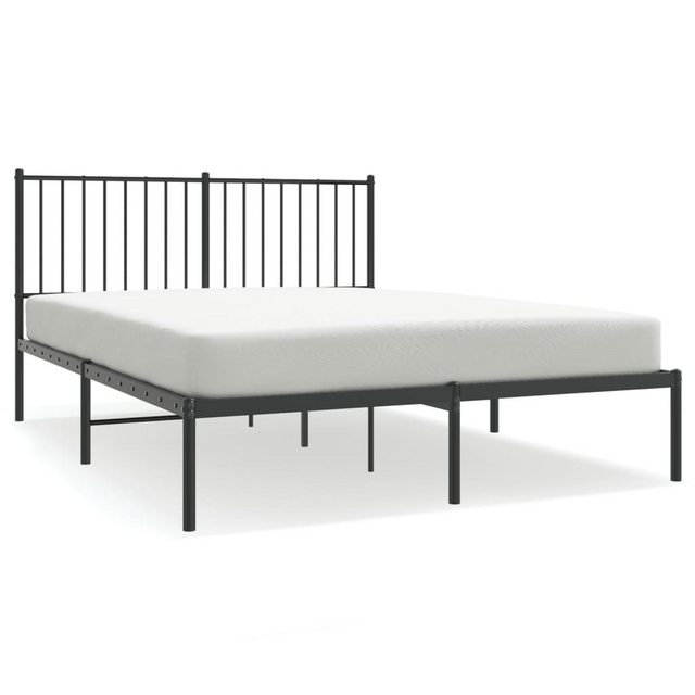 Vidaxl Bettgestell Mit Kopfteil Metall Schwarz 135x190 Cm günstig online kaufen