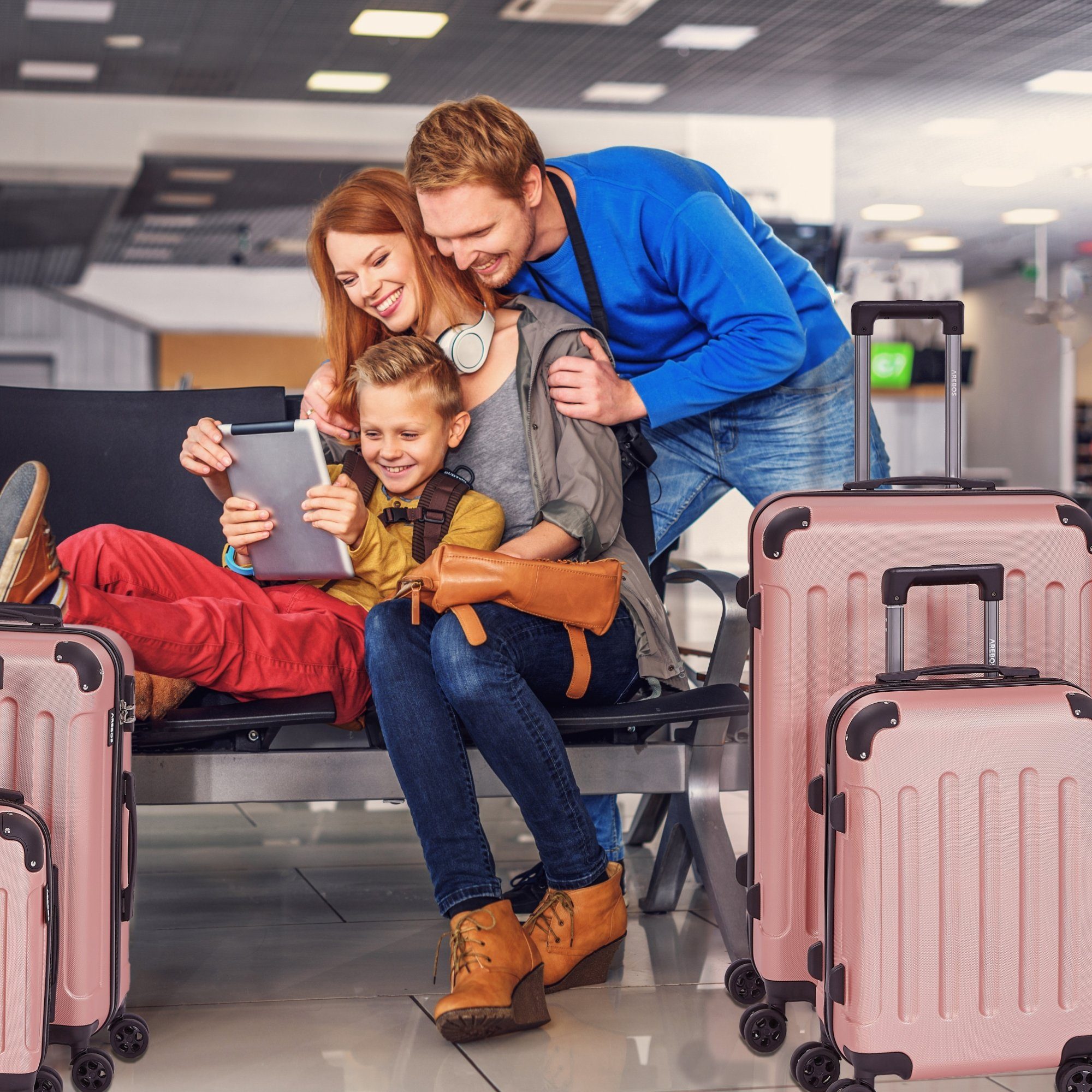Arebos Kofferset Reisekoffer 4er Set Hartschalen günstig online kaufen
