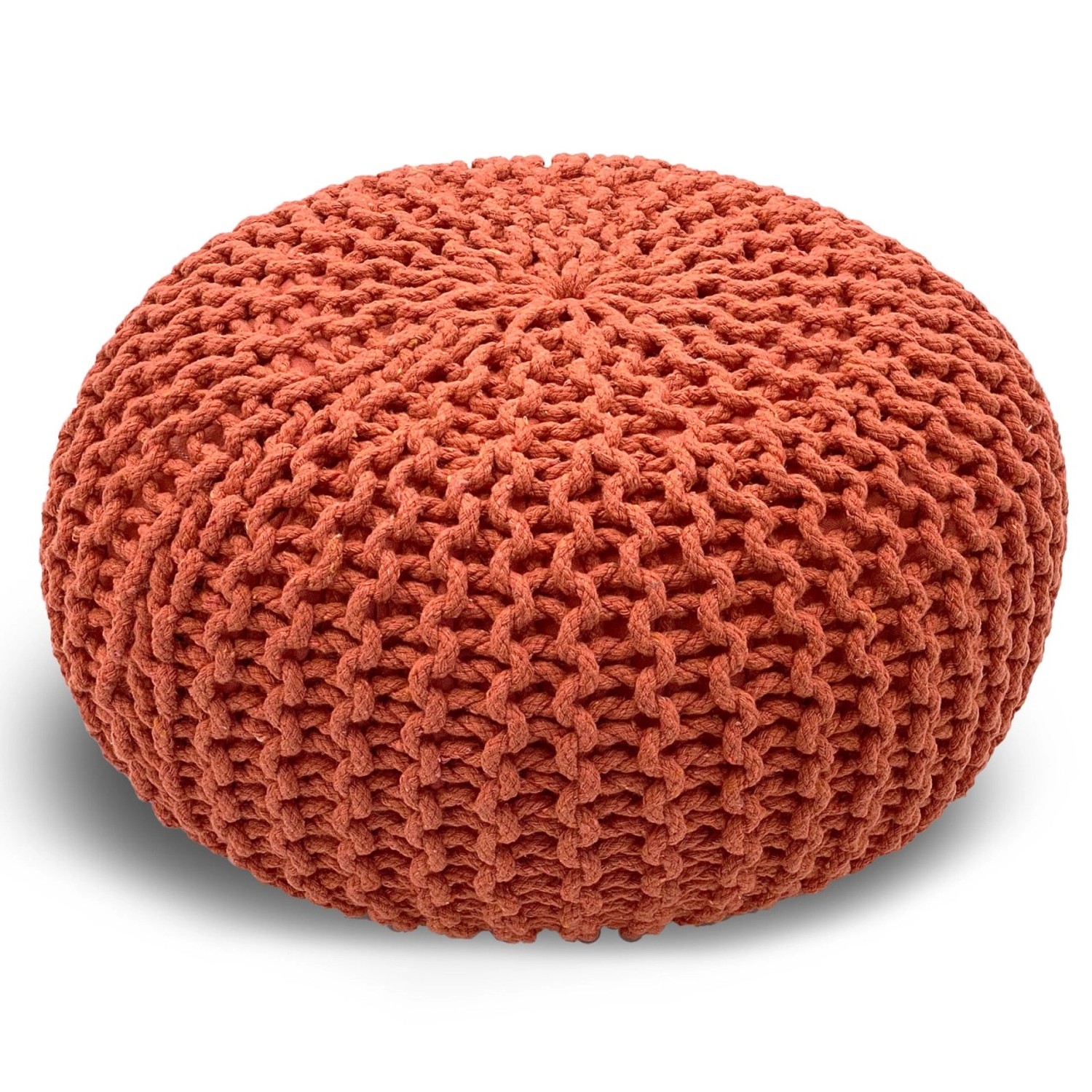 Casamia Pouf 55cm Sitzpouf Bodenkissen Hocker Baumwolle Terracotta günstig online kaufen