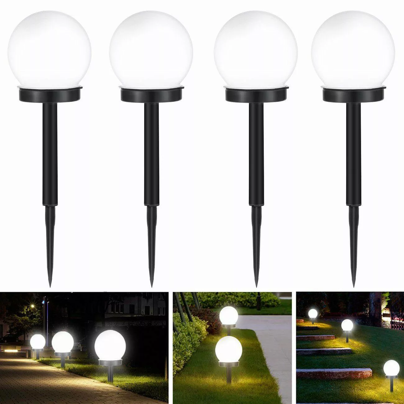 LETGOSPT LED Solarleuchte 4/8x Solarlampen für außen, LED günstig online kaufen