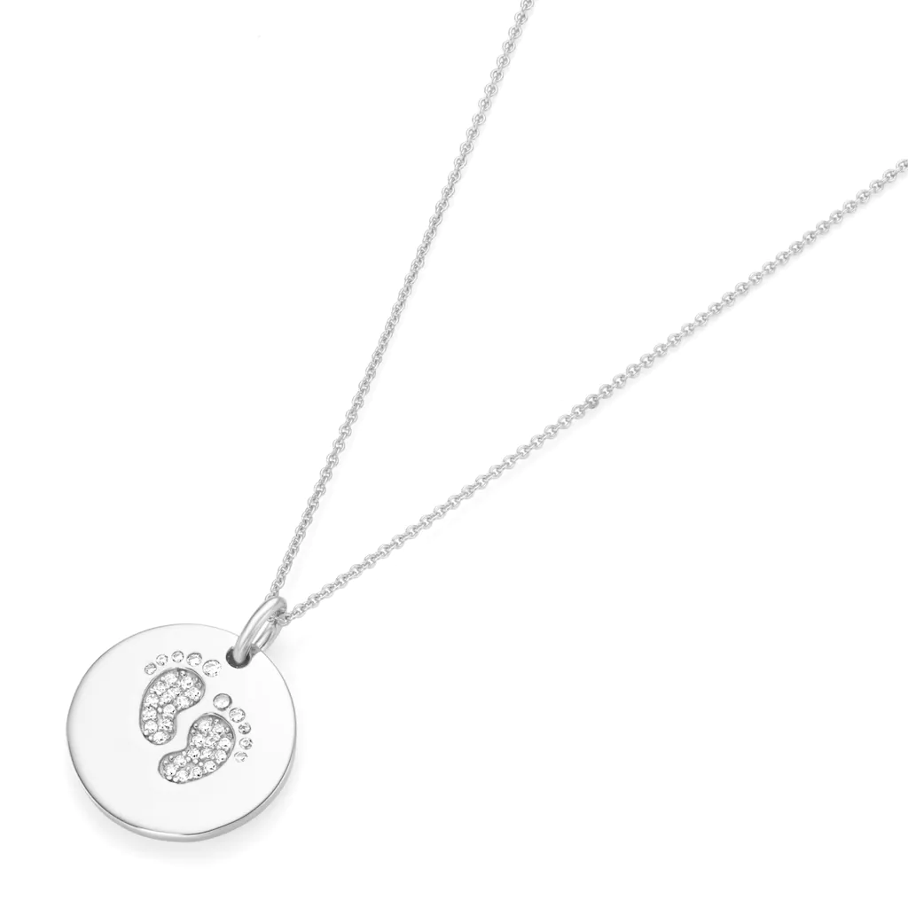 Smart Jewel Kette mit Anhänger mit Gravur "Gravurplättchen mit Zirkoniafüße günstig online kaufen