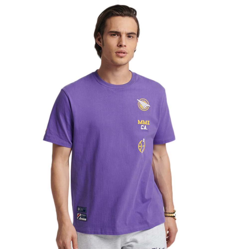 Superdry Varsity Arch Kurzärmeliges T-shirt XS Purple Opulence günstig online kaufen