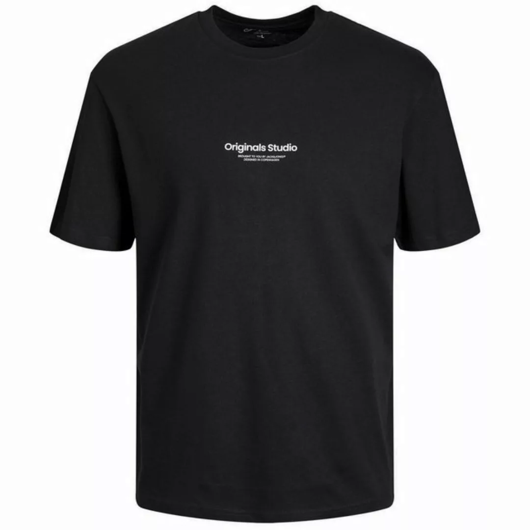Jack & Jones Rundhalsshirt Große Größen Herren T-Shirt schwarz JORVESTERBRO günstig online kaufen