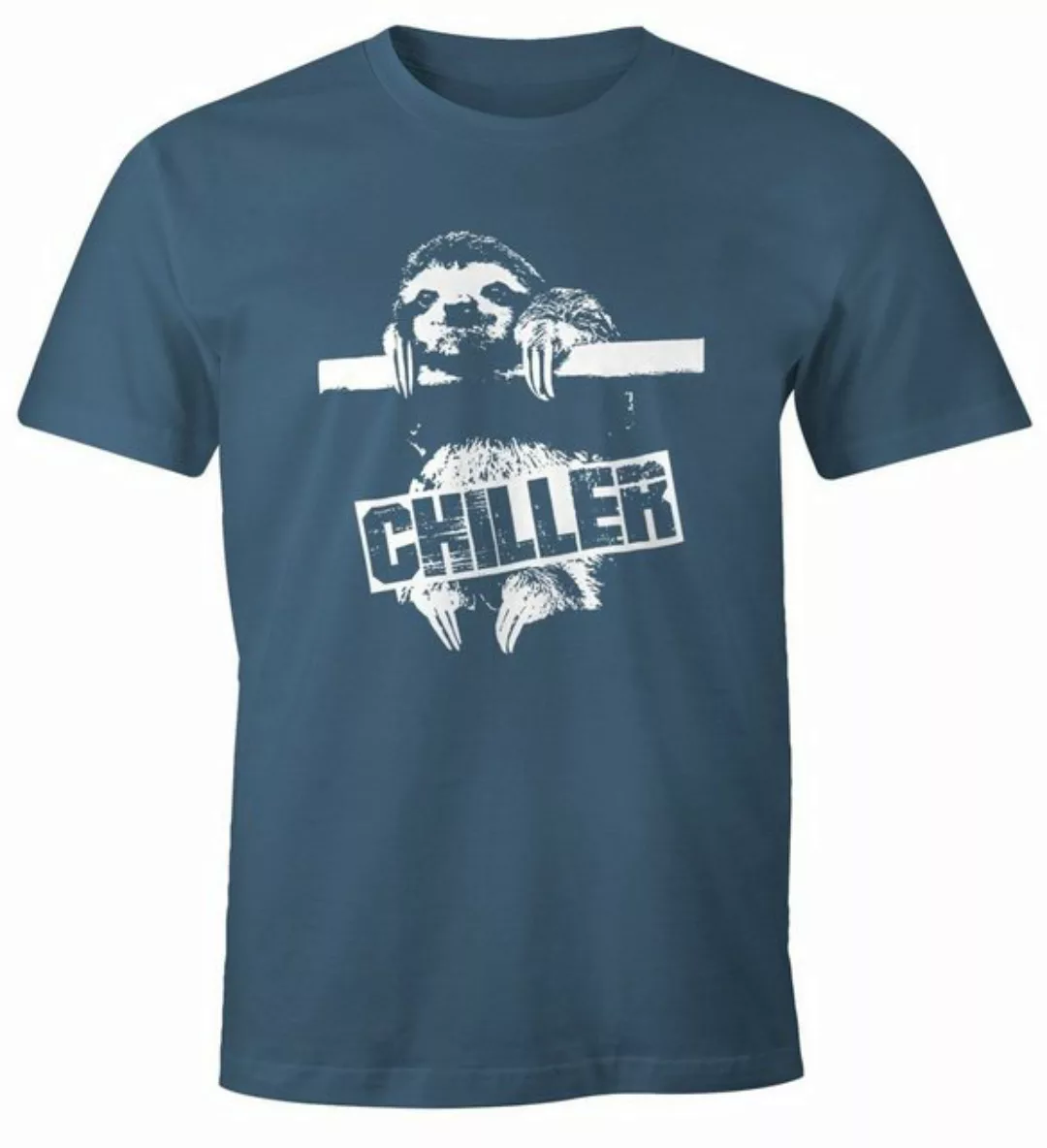 MoonWorks Print-Shirt Lustiges Herren T-Shirt Faultier Born Chiller Sloth F günstig online kaufen