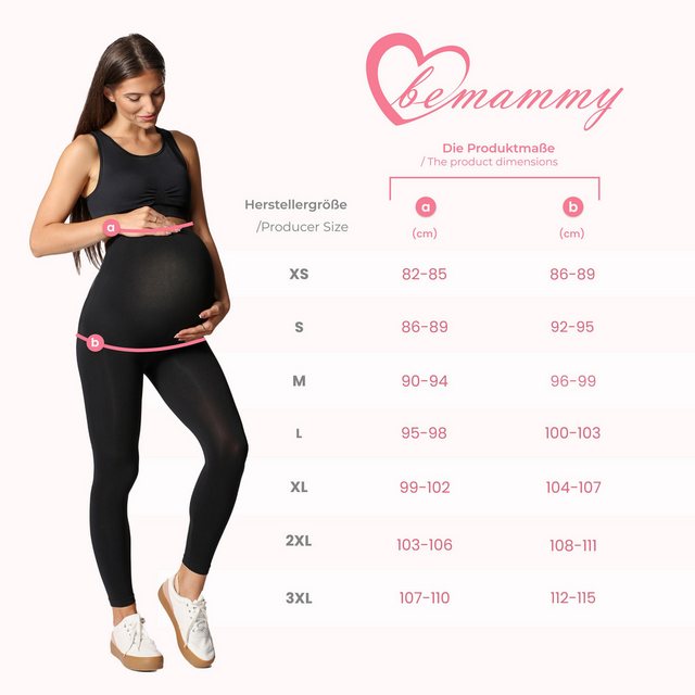 Be Mammy Umstandsleggings Lange Umstandshose aus Viskose BE-02 (1-tlg) elas günstig online kaufen