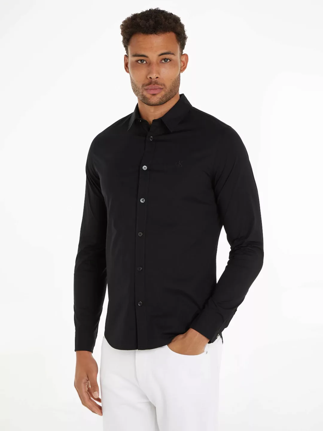 Calvin Klein Jeans Langarmhemd "SLIM STRETCH SHIRT" günstig online kaufen
