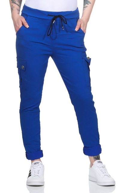 CLEO STYLE Cargohose Jogginghose 95 Royalblau günstig online kaufen