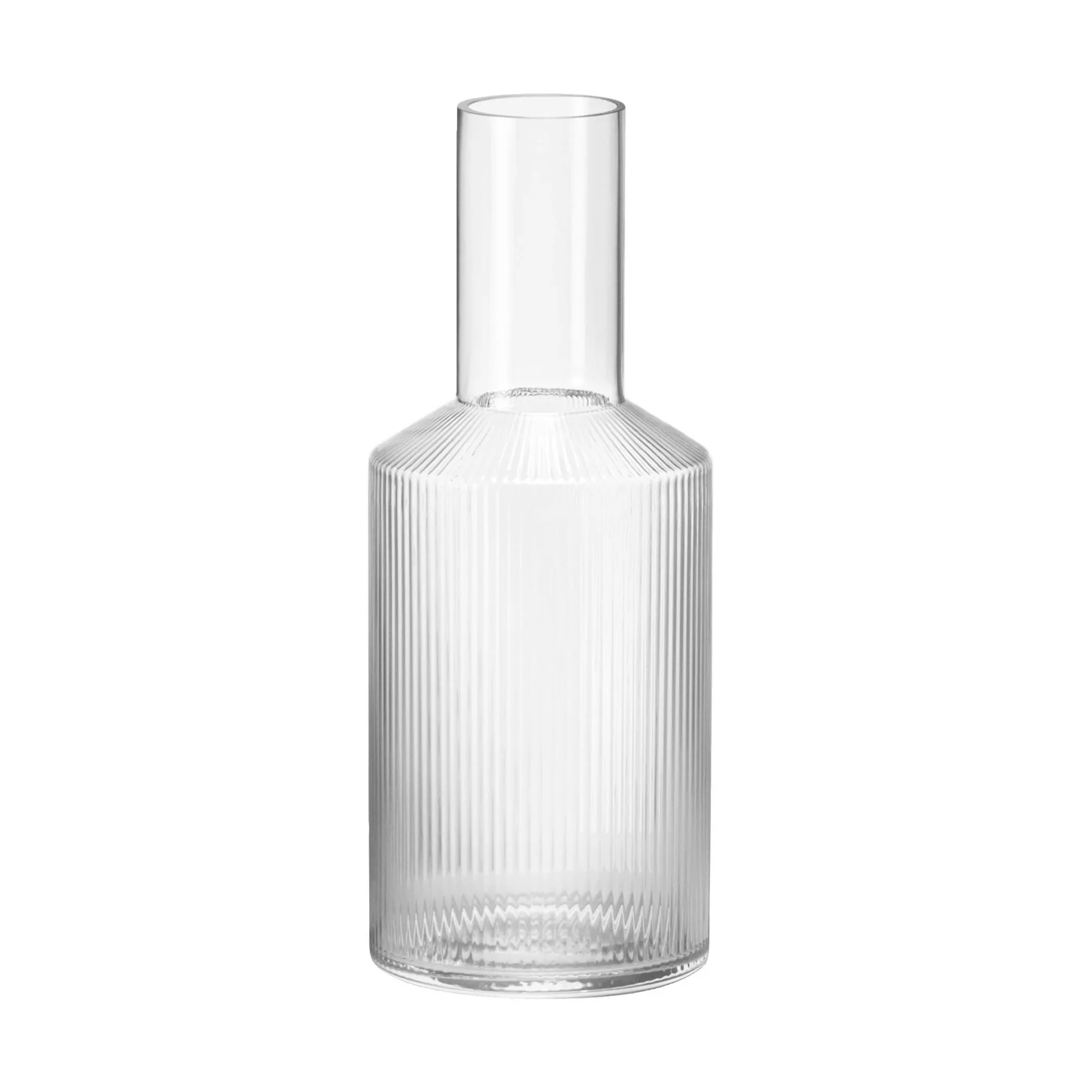 Ripple Karaffe / 0,9 l - mundgeblasenes Glas - Ferm Living - Transparent günstig online kaufen