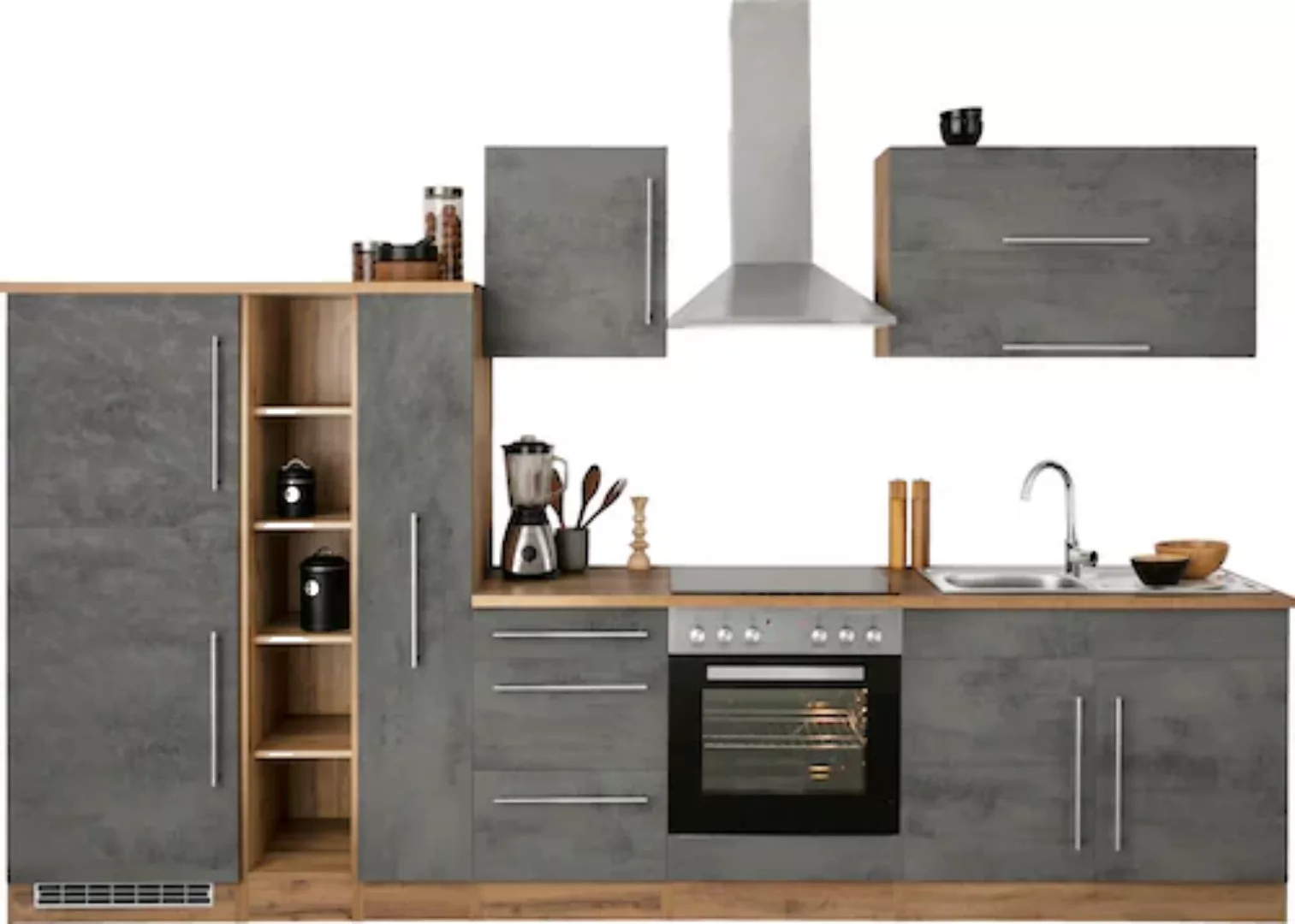 Kochstation Küchenzeile "KS-Samos", ohne E-Geräte, Breite 330 cm günstig online kaufen