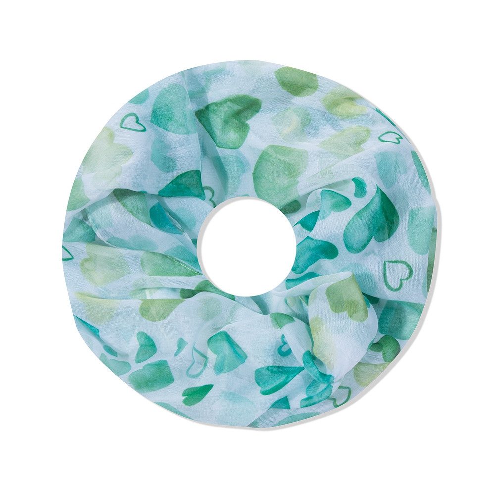 MIRROSI Loop Damen Schal mit Herzen-Muster günstig online kaufen