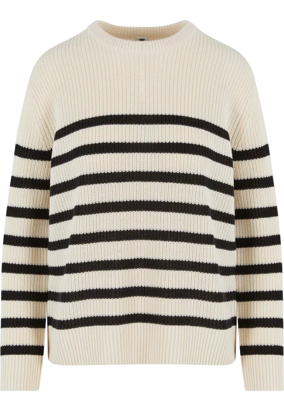 URBAN CLASSICS Rundhalspullover "Urban Classics Damen Ladies Rib Striped Sw günstig online kaufen