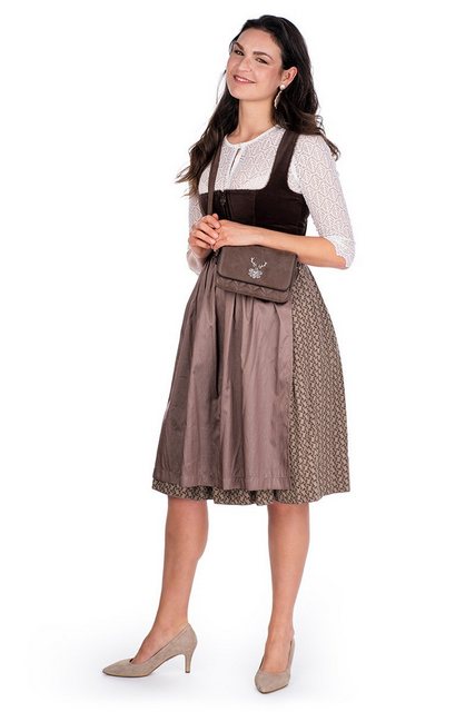 MarJo Dirndl Samt Dirndl 2tlg. - NICOLETTA - braun/beige geblümt/haselnuss günstig online kaufen