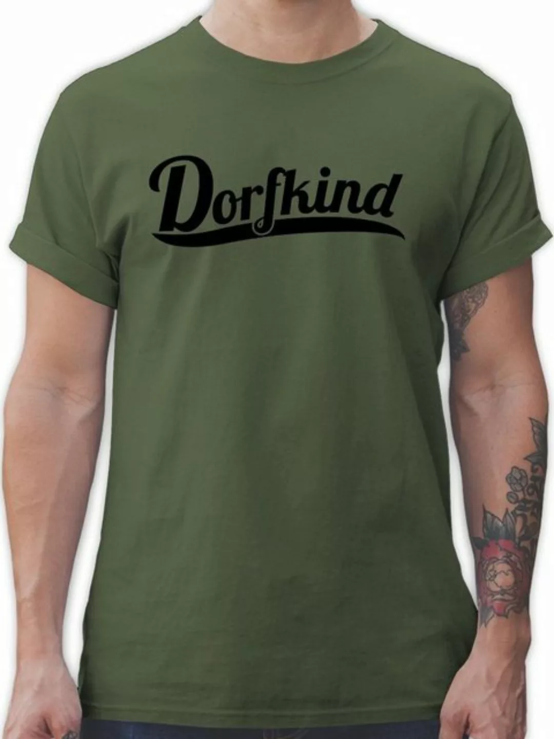 Shirtracer T-Shirt Dorfkind Schwarz Sprüche Statement günstig online kaufen