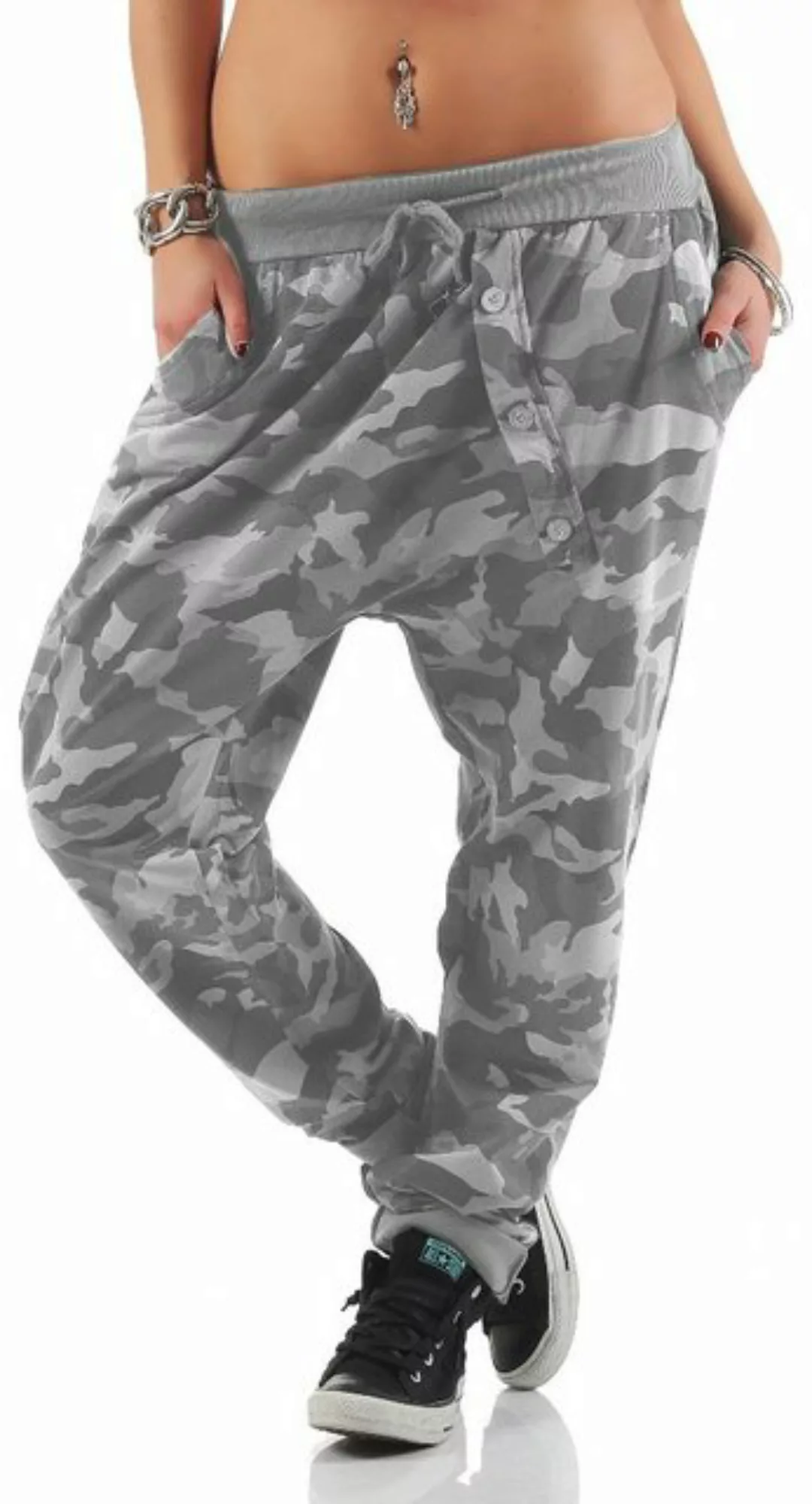 Mississhop Boyfriend-Hose Sweatpants Baggy Camouflage Damenhose Militär Hos günstig online kaufen