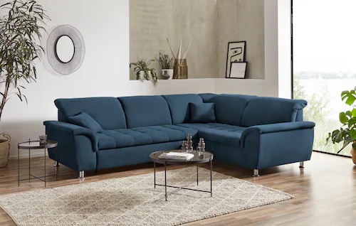 DOMO collection Ecksofa "Franzi L-Form", wahlweise mit Kopfteilverstellung günstig online kaufen