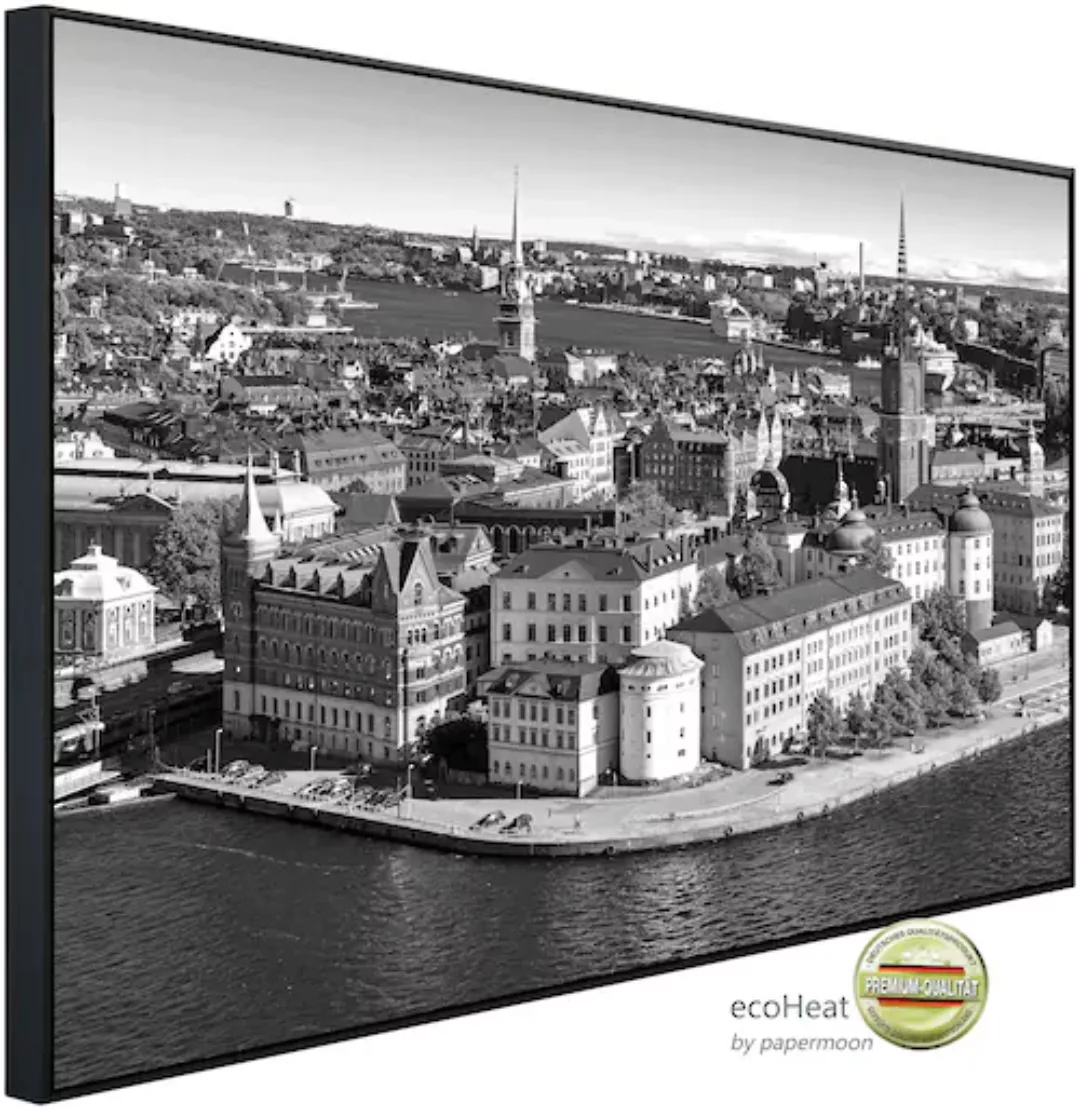 Papermoon Infrarotheizung »Stadt Schwarz & Weiß« günstig online kaufen