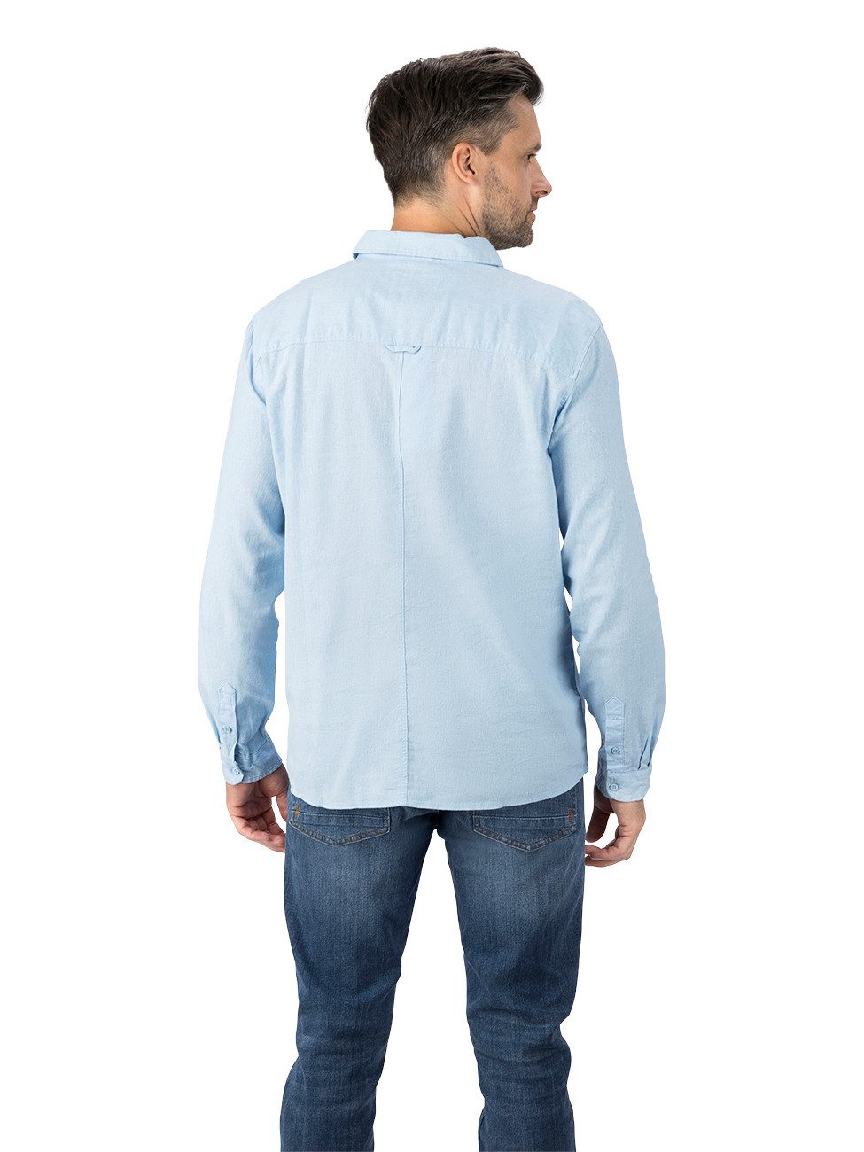 riverso Langarmhemd riverso Herren Leinen Hemd günstig online kaufen