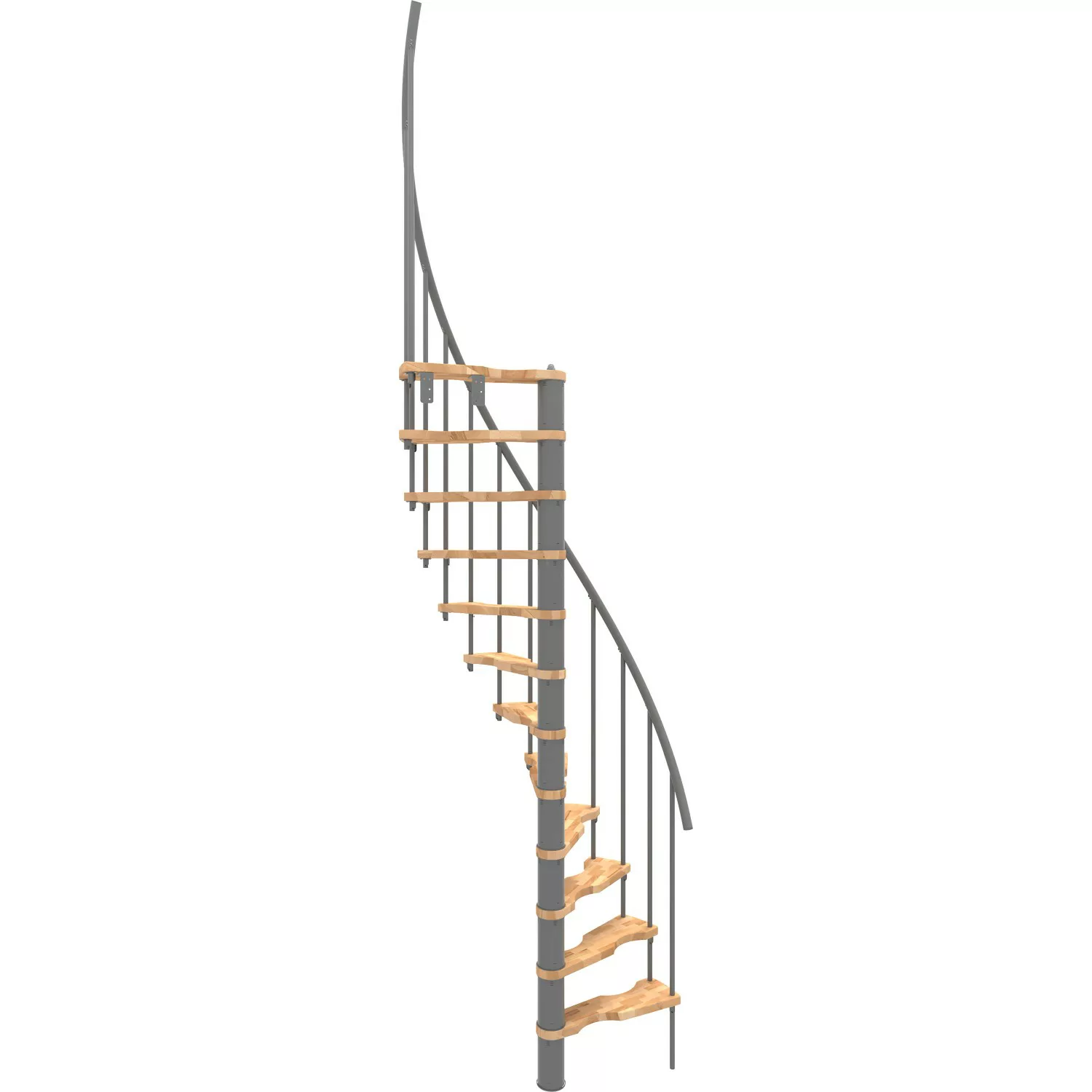 Minka Spindeltreppe Suono Smart Buche Grau 140x78 cm Geschoßhöhe bis 305,5 günstig online kaufen