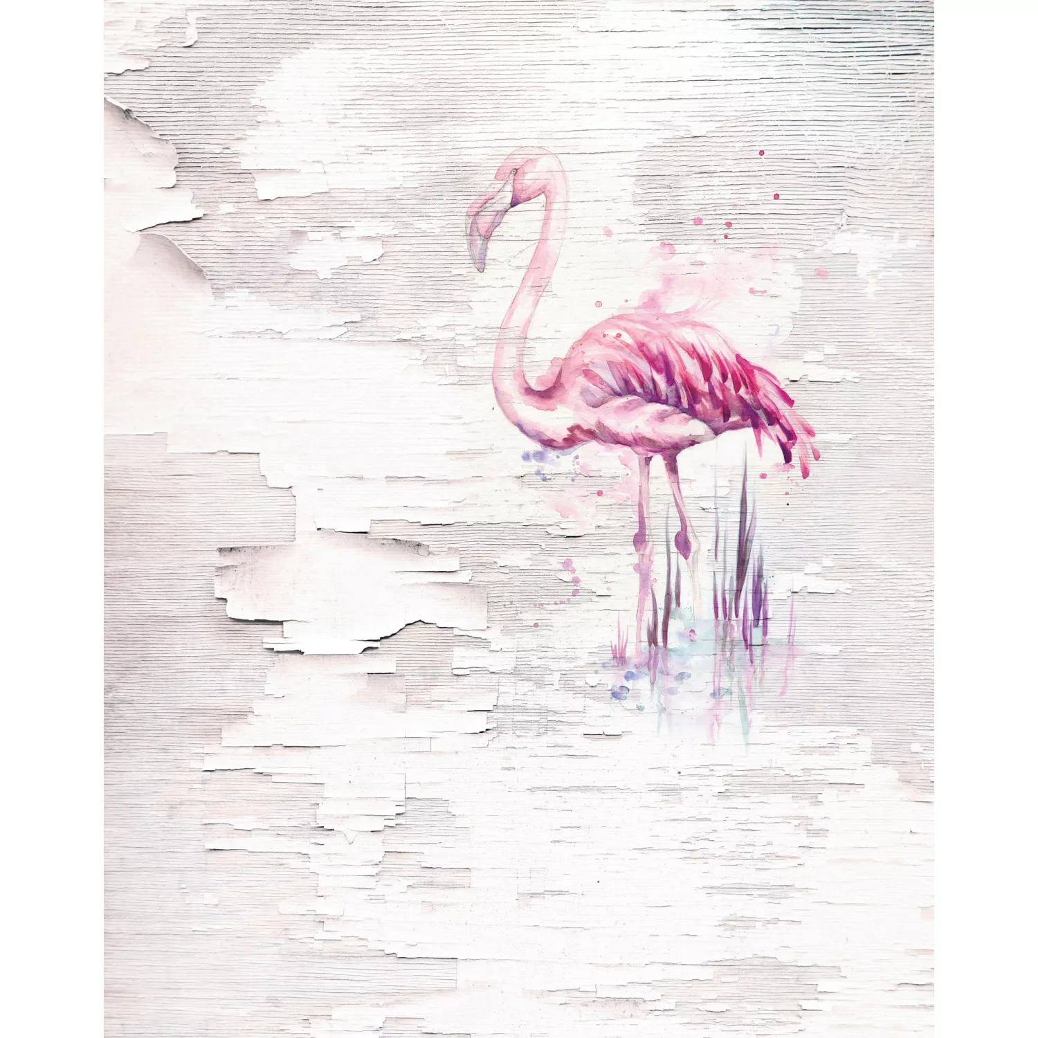 Sanders & Sanders Fototapete Flamingos Rosa und Crême-Weiß 200 x 250 cm 611 günstig online kaufen