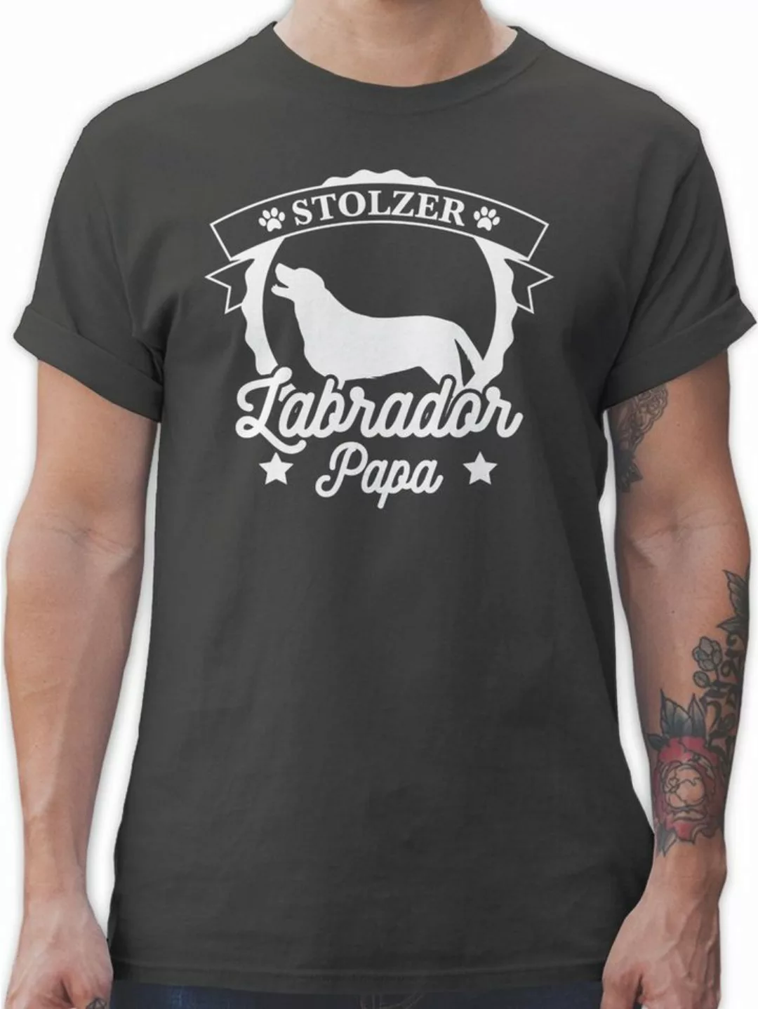 Shirtracer T-Shirt Stolzer Labrador Papa Geschenk für Hundebesitzer günstig online kaufen