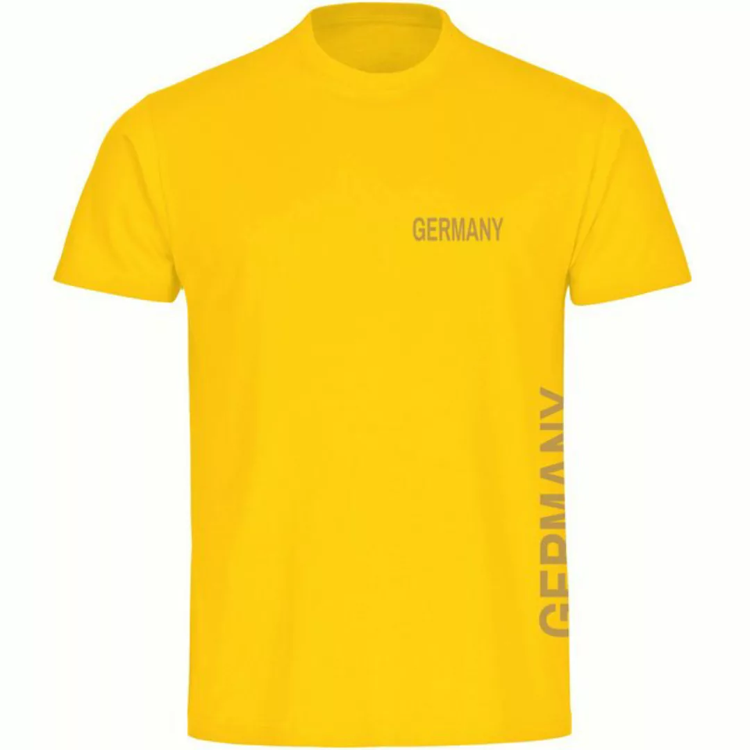 multifanshop T-Shirt Herren Germany - Brust & Seite Gold - Männer günstig online kaufen