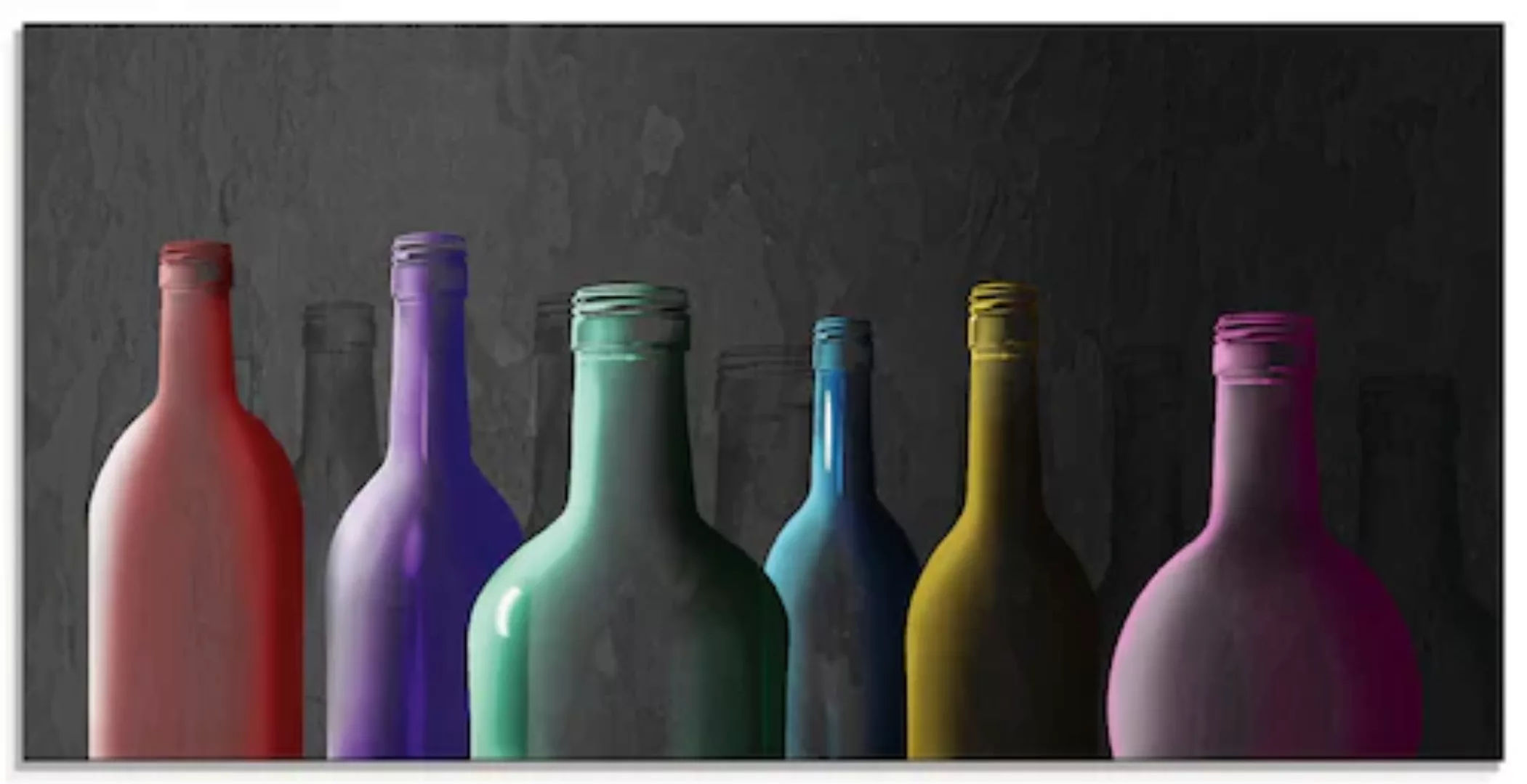 Artland Glasbild "Bunte Glasflaschen", Getränke, (1 St.), in verschiedenen günstig online kaufen
